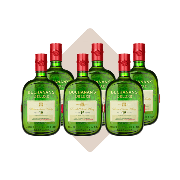 6 unidades Whisky Buchanan's Deluxe 12 Anos 750ml